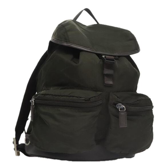 PRADA Backpack Nylon Khaki - Picture 1 of 16